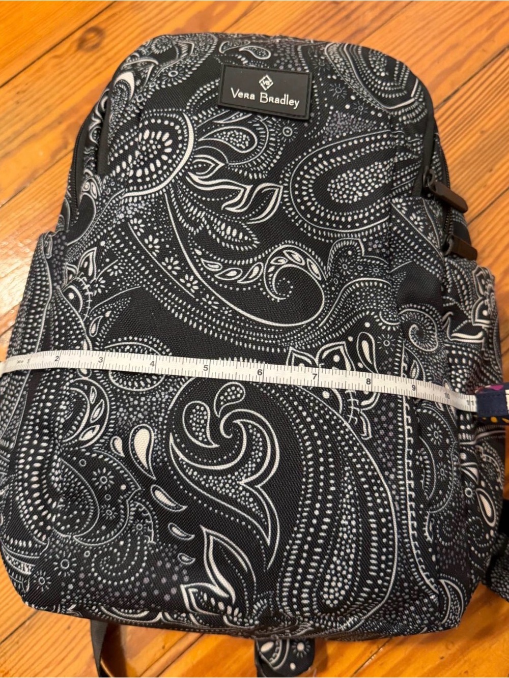 Vera Bradley Black & White Paisley Daypack - Picture 4 of 4